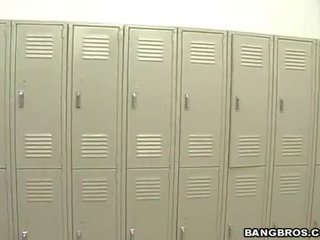 Busty gorgeous milf suck extractings In the Male Locker Room